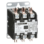Square D Contactor, Definite Purpose, 40A, 3 pole, 25 HP at 575 VAC, 3 phase, 24/24 VAC 50/60 Hz coil, with 2 mounting screws 8910DPA43V14Y244
