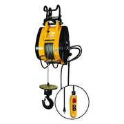 Oz Lifting Products Electric Wire Rope Hoist, 1,000 lb, 90 ft, Hook Mounted - No Trolley OBH1000