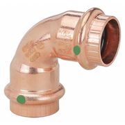 Viega Copper 90 Degree Elbox, Press-Fit x Press-Fit, 1 1/2 in x 1 1/2 in Tube Size, 1 Pack 77037