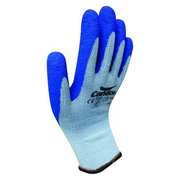 Condor Natural Rubber Latex Coated Gloves, Palm Coverage, Blue, XL, PR 48UR55