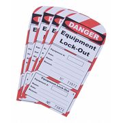 Ideal Warehouse Innovations Replacement Lockout Tags, Paper, Red/White 70-1186
