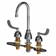 Chicago Faucet Manual, 6" to 26" Mount, Commercial 3 Hole Gooseneck Kitchen/Bathroom Faucet 786-HGN2AE35XKAB