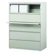 Hirsh 42" W 5 Drawer Lateral File Cabinet, Light Gray, Letter 17650