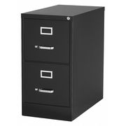 Hirsh 15" W 2 Drawer File Cabinet, Black, Letter 14410