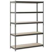 Sandusky Lee Freestanding Bulk Storage Rack, 18 in D, 48 in W, 5 Shelves, Silver Vein UR481872PB5P-SV