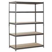 Sandusky Lee Freestanding Bulk Storage Rack, 24 in D, 48 in W, 5 Shelves, Silver Vein UR482472PB5P-SV