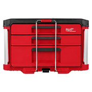 Milwaukee Tool PACKOUT Multi-Depth 3-Drawer Tool Box, Polypropylene, Black/Red, 22 in W x 16-1/2 in D 48-22-8447