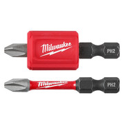 Milwaukee Tool 3 pc. SHOCKWAVE Impact Duty Magnetic Attachment and 2 in. Phillips #2 Power Bit Set 48-32-4550