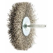 Zoro Select Wire Wheel Brush, Crimped, Stainless Steel 66252839048