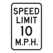 Lyle Speed Limit, Speed Control & Radar Speed Traffic Sign, 18 in H, 12 in W, Aluminum, T1-6255-HI_12x18 T1-6255-HI_12x18