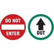 Condor Exit Sign, 6 in Height, 6 in Width, Vinyl, Circle, English 487D49