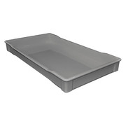 Toteline Stacking Container, Gray, Fiberglass Reinforced Composite, 35 3/4 in L, 19 3/4 in W, 3 1/4 in H 8940085136