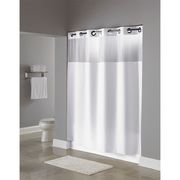 Hookless Shower Curtain, Polyester, White, 71" W, 77" L HBH49MYS01SL77