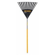 True Temper Leaf Rake, 24 in. W, Wood Handle, 11 Tines 2914912GR