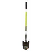 Structron #2 14 ga Round Point Shovel, Steel Blade, 48 in L Safety Green Fiberglass Handle 49750GRA