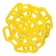 Zoro Select 2" x 50 ft. Heavy Duty Plastic Chain, Yellow 51002-50
