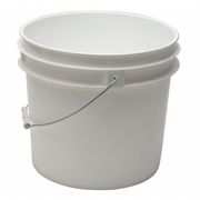 Zoro Select Pail, 3.5 gal., Open Head, White ROP2135-WM