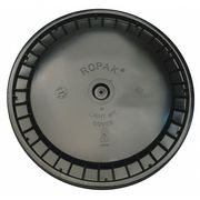 Zoro Select Plastic Pail Lid, Black, Snap, 1-3/16 in. H ROP2100CVR-SN-BK