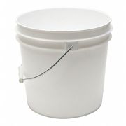 Zoro Select 2 gal Open Head Pail, White, HDPE ROP2120-WM