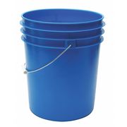 Zoro Select 5 gal Open Head Pail, 12-3/8 in Dia, 14-3/4 in H, Blue, HDPE ROP2150BL-M