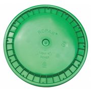 Zoro Select Plastic Pail Lid, Green, Snap, 1-3/16 in. H ROP2100CVR-SN-GR