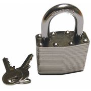 Zoro Select Padlock, Keyed Different, Standard Shackle, Steel Body, Steel Shackle, 13/16 in W 49JT91