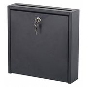 Safco Interoffice Mail Box, 3" H, Steel, Black 4258BL