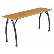 Mooreco Rectangle Mobile Seminar Table, 60" X 29", Oak 90122