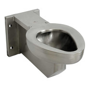 Acorn Controls Toilet, Wall, Satin, Stainless Steel R2105-W-1