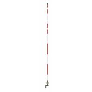 Zoro Select Hydrant Marker, 7 ft., Fiberglss, White/Red 2673-00004