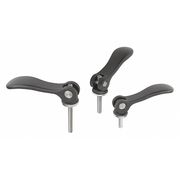 Kipp Cam Lever Adjustable Size: 9 8-32X30, A=36, 2, B=14, 4, Aluminum Black Powder-Coated, Comp: Steel K0006.95011AEX30