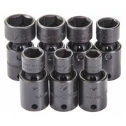 Proto 3/8" Drive Universal Impact Socket Set, SAE, 7 pcs J72144