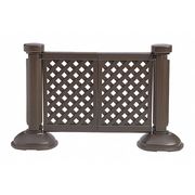 Grosfillex Fence Post and Base, Brown, 3 ft. H US960423