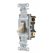Hubbell Wall Switch, 20A, Ivory, 1 HP, 3-Way Switch CSB320I