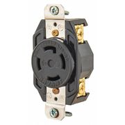 Zoro Select 30A Locking Receptacle 3P 4W 480VAC L16-30R BK 71630FR