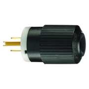 Zoro Select 3 Wire Industrial Straight Blade Plug 125VAC 15A, Amps: 15 BRY5266NP