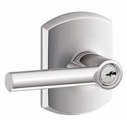 Schlage Bright Chrome Entrance Lever Lockset, Broadway/Greenwich F51A BRW 625 GRW