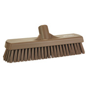 Vikan Deck Brush, 1-19/32" L Trim, Brown Bristle 706066
