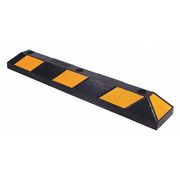 Zoro Select Parking Curb, 4 in H, 3 ft L, 6 in W, Black/Yellow 490W86