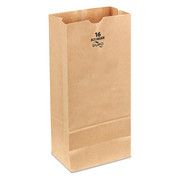 Duro Bag Grocery Bag, Brn, 16" L, 7-3/4"W, PK400 71016