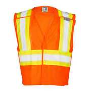 Kishigo Medium Class 2 Fleece Breakaway High Visibility Vest, Orange 1176-M