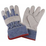 Condor Leather Gloves, Safety Cuff, Blue/Tan, S, PR 1H030
