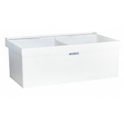 Mustee 40 in W x 24 in L x 34 in H, Wall Mount, Thermoplastic, Laundry Tub 27W