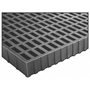 Fibergrate High Load Molded Grating, 48 in Span, Smooth Surface, Corvex Resin, Dark Gray 879100