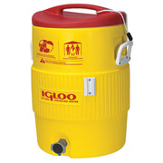Igloo 10 gal Ultratherm Beverage Dispenser Cooler, 15-51/64 in Dia, Plastic, Red/Yellow 48154