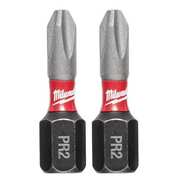 Milwaukee Tool SHOCKWAVE 1 in Phillips #2 Drywall Impact Reduced Diameter Power Bit, 2-Piece Pack 48-32-4444