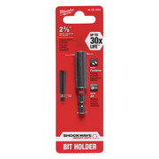 Milwaukee Tool SHOCKWAVE Compact Impact Magnetic Bit Holder, Drive Size 1/4 in, Shank Size 1/4 in, 2.36 in L 48-32-4502