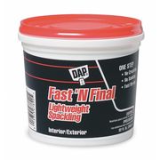 Dap Spackling Paste, 1 qt, Tub, White, Fast 'N Final 12142