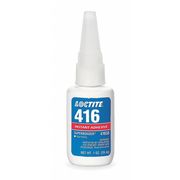 Loctite Instant Adhesive, 416 Series, Ultra Clear, 1 fl oz, Bottle 135452
