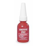 Loctite Threadlocker, LOCTITE 262, Red, High Strength, Liquid, 10 mL Bottle 231926
